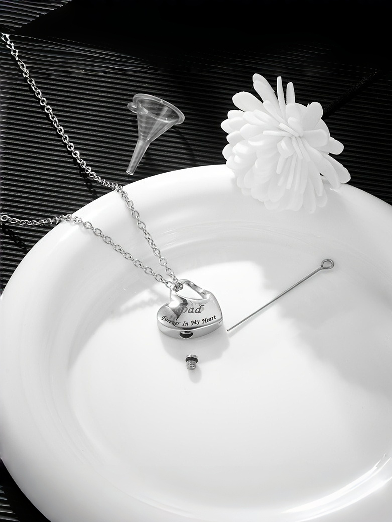 Custom Engraved Heart Memorial Necklace